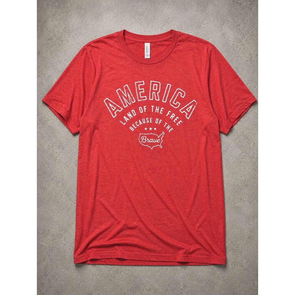 America Patriotic Red Land of the Free USA Graphic T-Shirt Men's XL